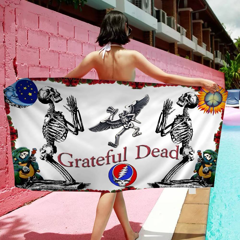 Rock Band G-Grateful-Dead Music Microfiber Beach Towel Absorbent Quick Dry Soft Yoga Swimming Resort Mountain Climbing Towel