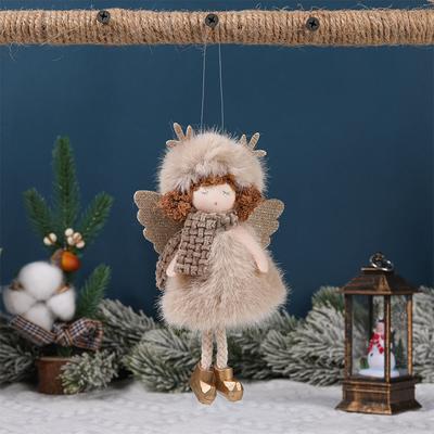 Lovely Christmas Hanging Ornaments Pendants Home Party Angel Girl Xmas Tree Supplies Furry