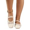 French-style Mary Jane flat shoes for women, square-toe ballet-inspired single shoes, fairy mesh shoes 2025