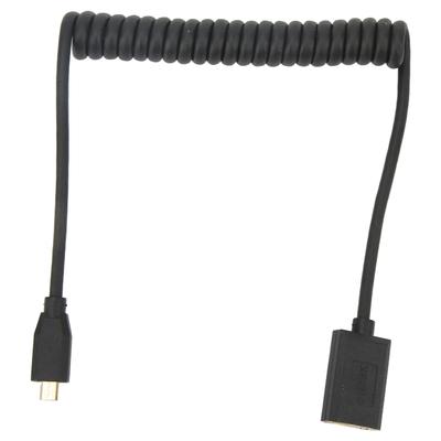 8K60Hz Micro HD To HD Multimedia Interface Female Spring Fine Cable OD4.0 Camera Tablet To TV