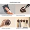 Adhesive Wall Hook No Drill Wooden Hook Wood Oil Waterproof Processing Hook for Bathroom Kitchen Coat Towels