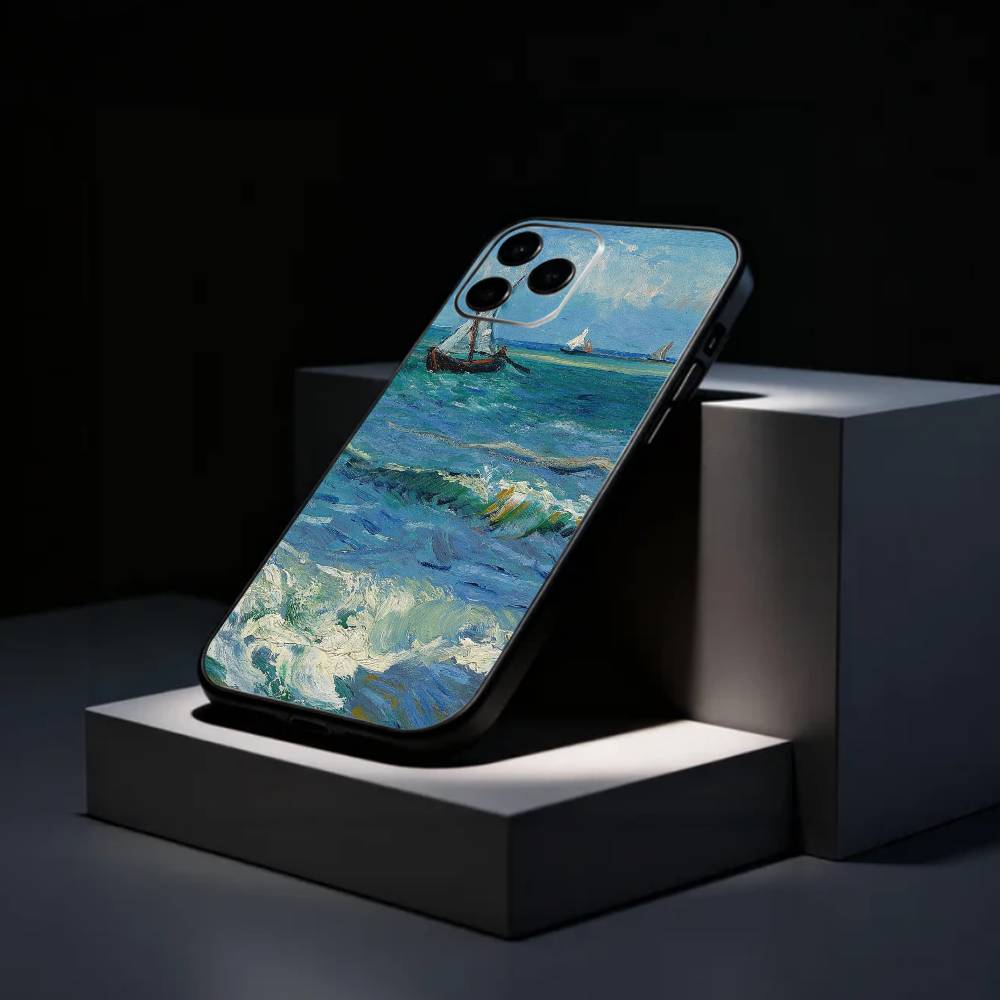 Vincent V-Van Gogh Oil Painting Phone Case Silicone Soft For IPhone 17 16 15 14 13 12 11 X XR Plus Pro Max Plus