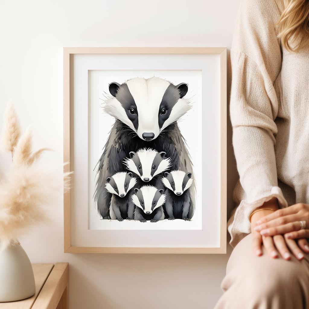 Plakat plakaty dziecięce rodzina szopów