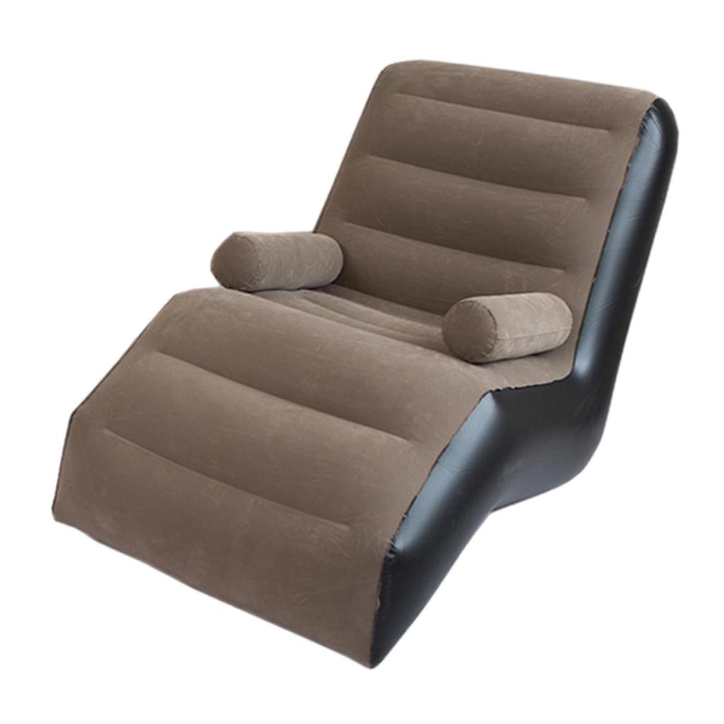 Folding Lazy Sofa Soft Durable PVC Thickened Inflatable Sofa Air Bench Blow Up Seat for Leisure Gaming Festivals Sleeping Garden