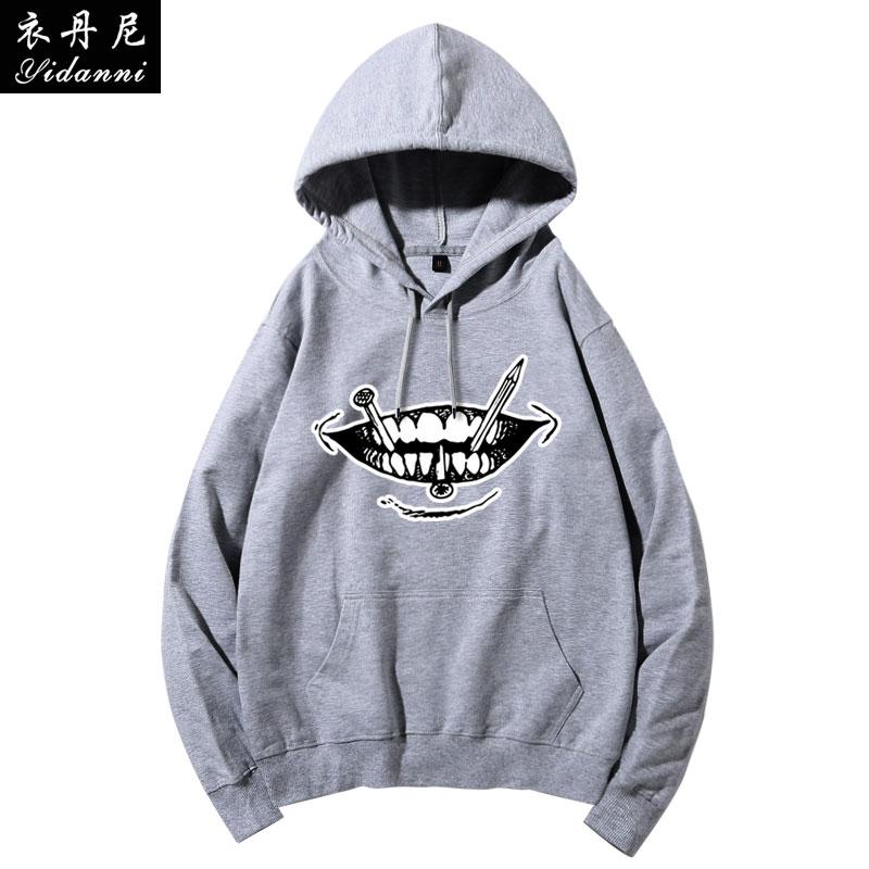 Ito Junji Fifth Personality Comic Print Men's Autumn and Winter Hooded Sweatshirt Adult High-Quality Loose Long-Sleeved Shirt