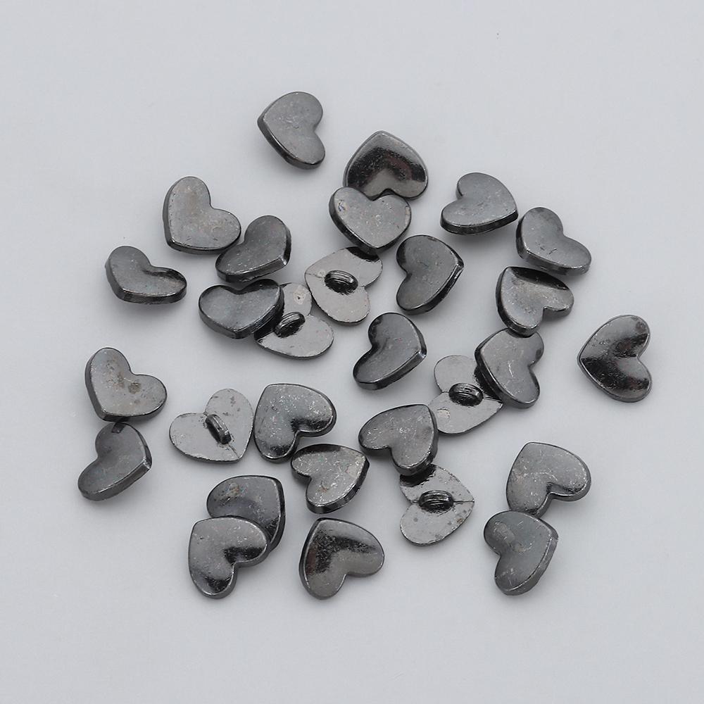 40pcs New 8mm Heart Shape Buttons DIY Mini Ultra-small Buckles Metal Coat Buckle For 1/6 Clothing Buckles Accessories