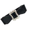 Sparkly Wide Waist Belt Rhinestones Buckle for Hot Girl Glitter Corset Trendy Underbust Waist Chain Belt Disco Party