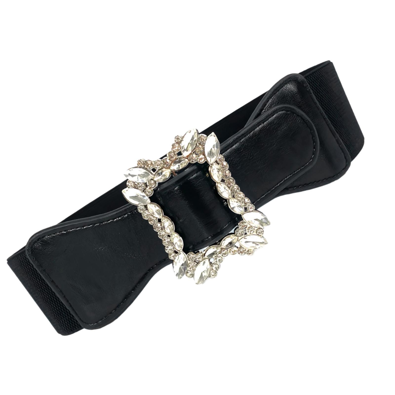 

Wide Waist Chain Underbust Glitter Corset Grunge Chain Cowgirl Belt for Women Proms Club Party for Jeans Dresses чорний