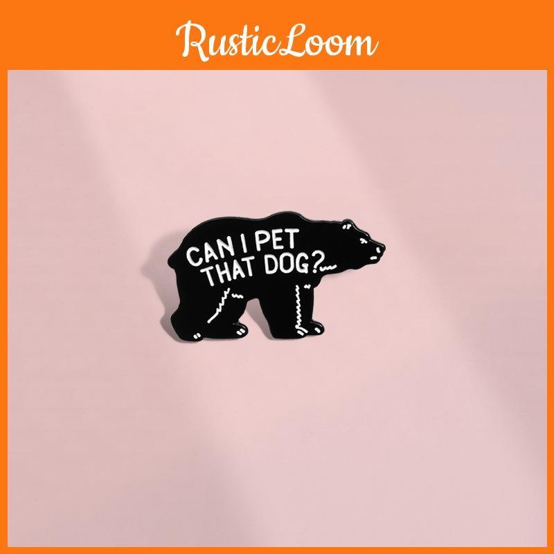 Whimsical Dog Colorful Bear Brooch Alloy Cartoon Accessory For Outfits Fun