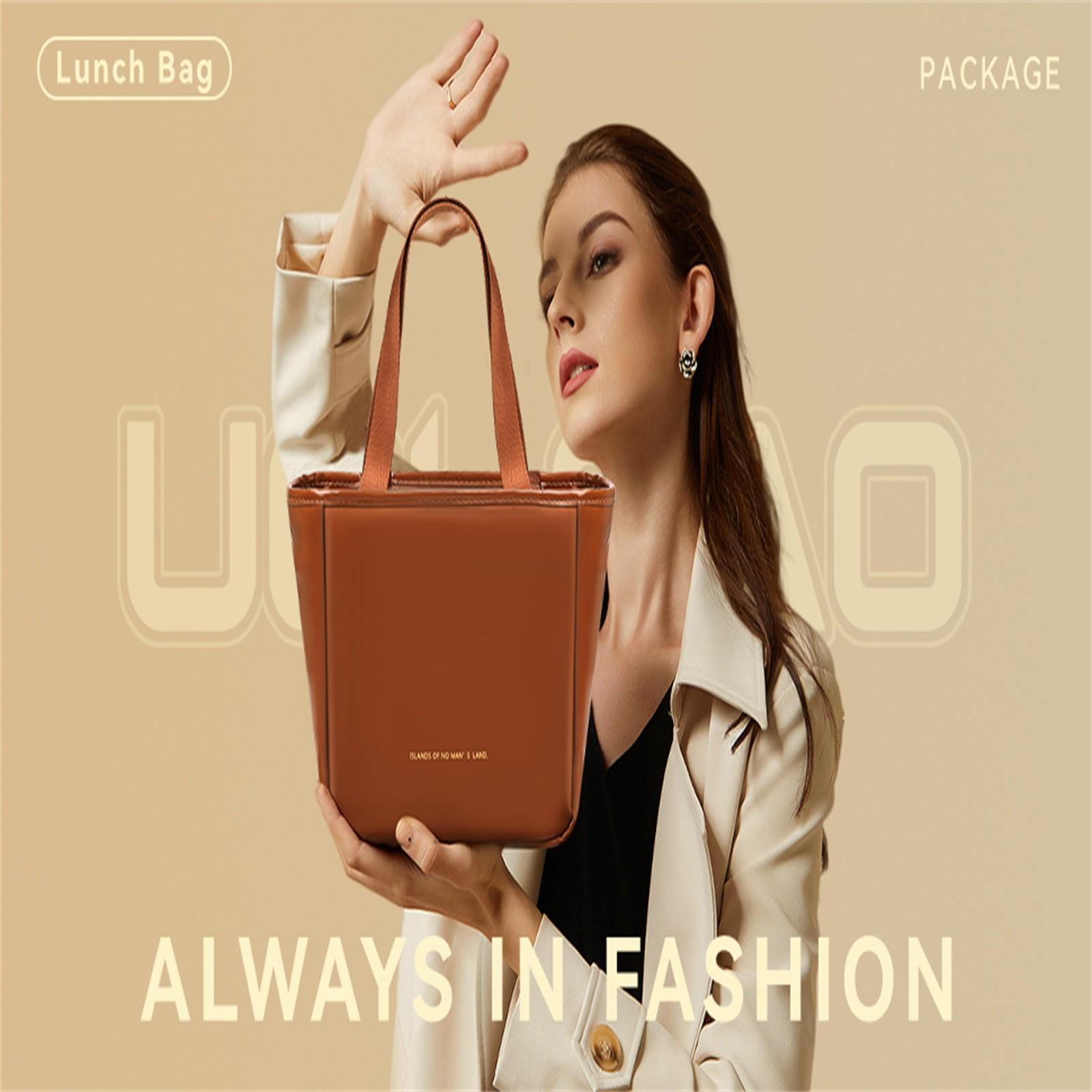 

Сумка для ланча женская, изолированная, 10 л, сумка для ланча для женщин, работа, полиуретановая, маленькая, симпатичная сумка-холодильник для ланча One Size верблюд