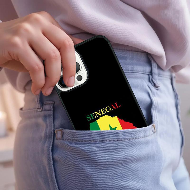 Senegal Flagge Handyhülle Für iPhone 17 Air 15 16e 14 13 Pro Max Coque 12 11 Pro Max PLUS Hülle