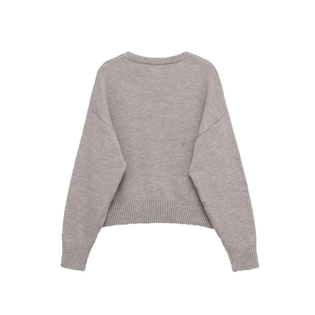 European and American Style, New Women's Clothing, Foreign Style, Loose and Soft Long-sleeved Knitted Jacket 2142145