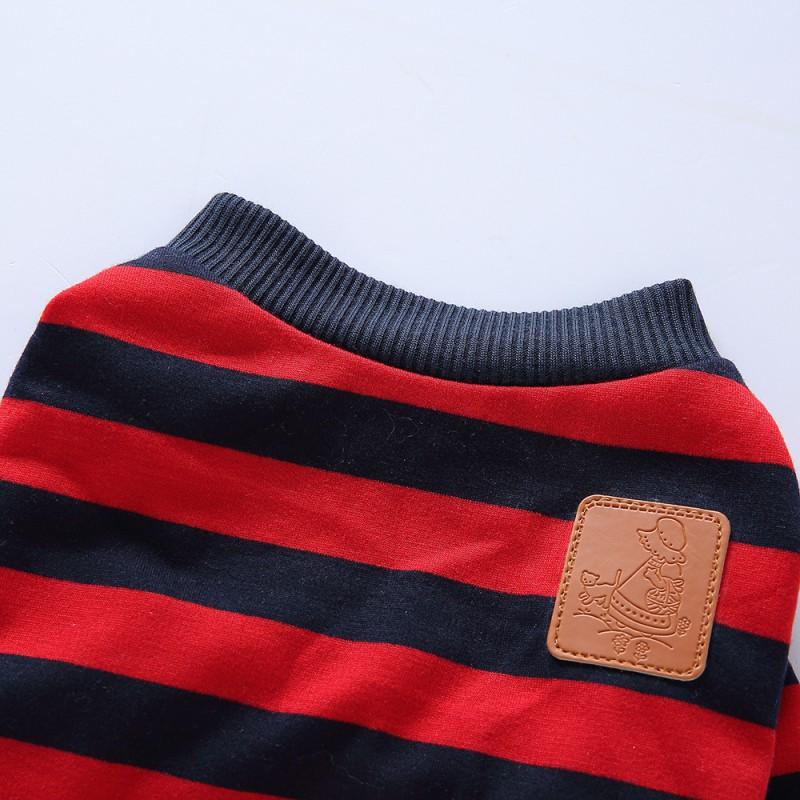 Pet Dog Pajamas British Style Striped Clothes Small Dogs Schnauzer All