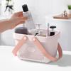 1Pcs Plastic Storage Basket With Handle Portable Shower Caddy Tote Organizer Basket Bin For Bathroom Kitchen Dorm Room Bedroom