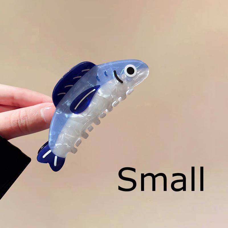 

Заколка-краб для волос в виде сардины, имитация ацетата, клипса-акула, морское животное, геометрические зажимы для волос, милые женские аксессуары для волос