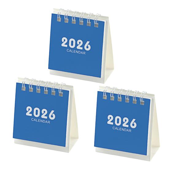 

Мини настольный календарь 2026 года Милый мультяшный настольный планер на спирали Маленький блокнот для планирования для офиса дома F