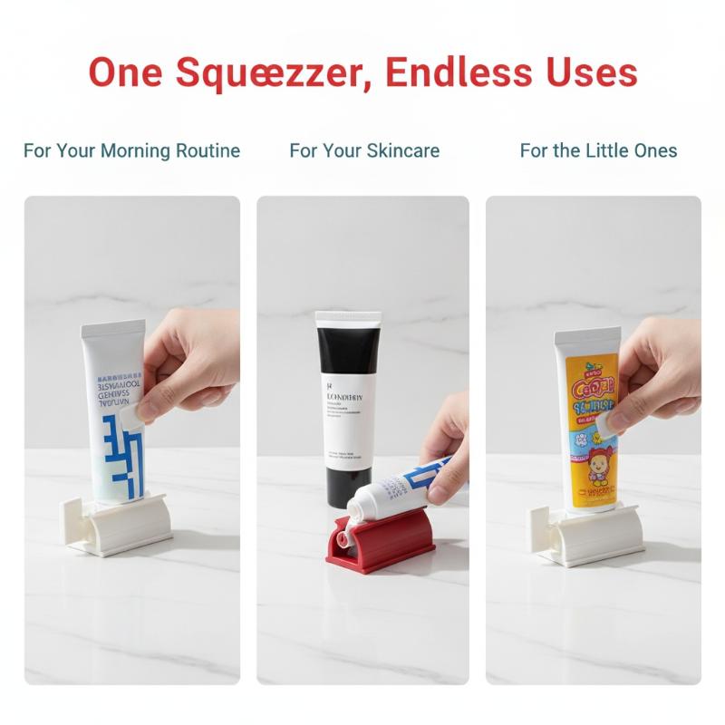 Manual Plastic Toothpaste Squeezer Waste Saving Easy Operation For Home Bath Use