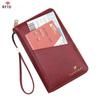 RFID Passport Holder PU Leather Travel Wallet Card Holder Zipper Organizer Wristlet Travel Document Wallet