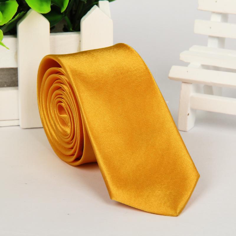 Casual Korean Style Narrow 5cm Solid Color Tie for Men
