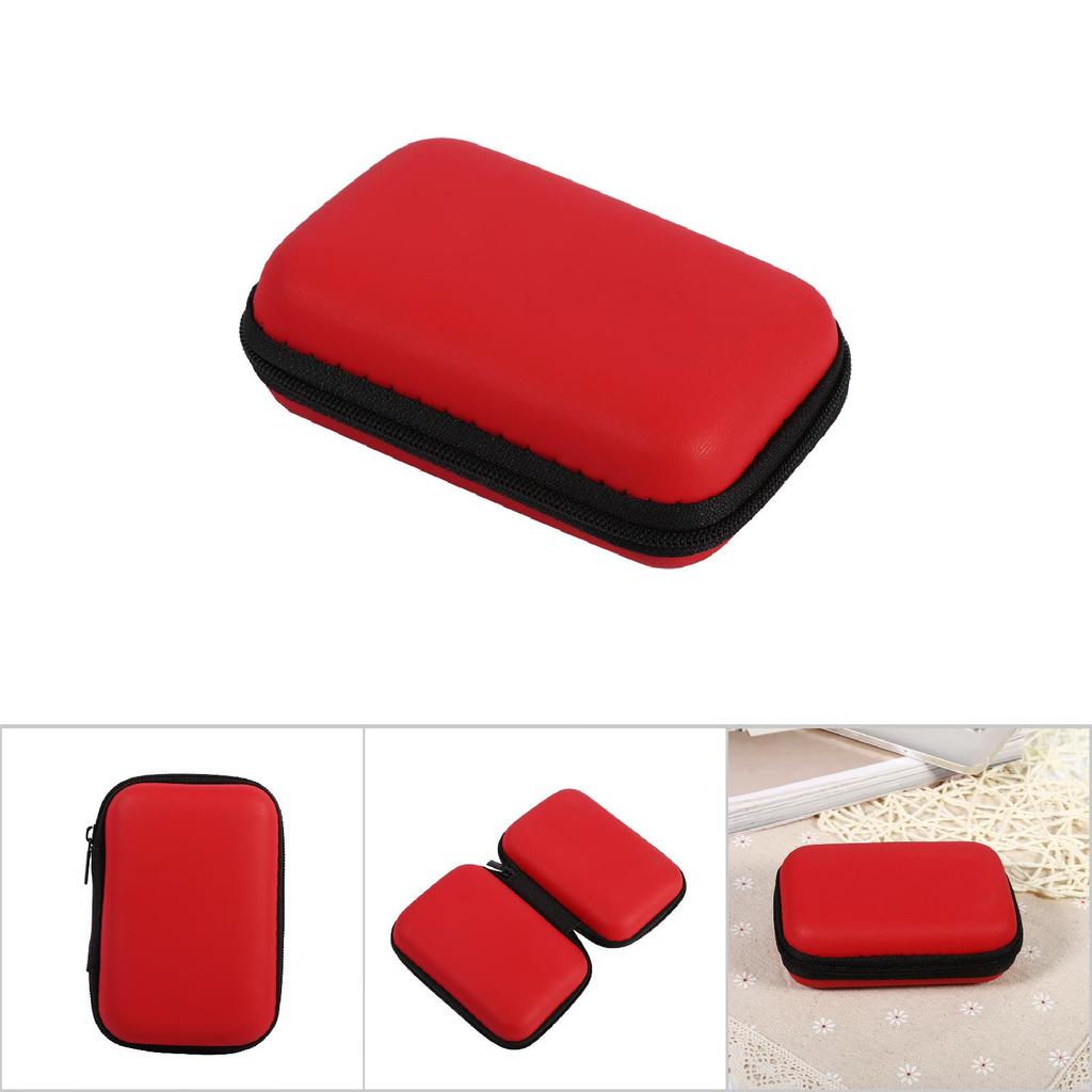   Storage Bag Gadgets   Portable Case For rphone U Disk Data Cable Hot (Red)