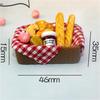 1:12 Dollhouse Miniature Breakfast Set Bread Basket Doll House Food Accessories