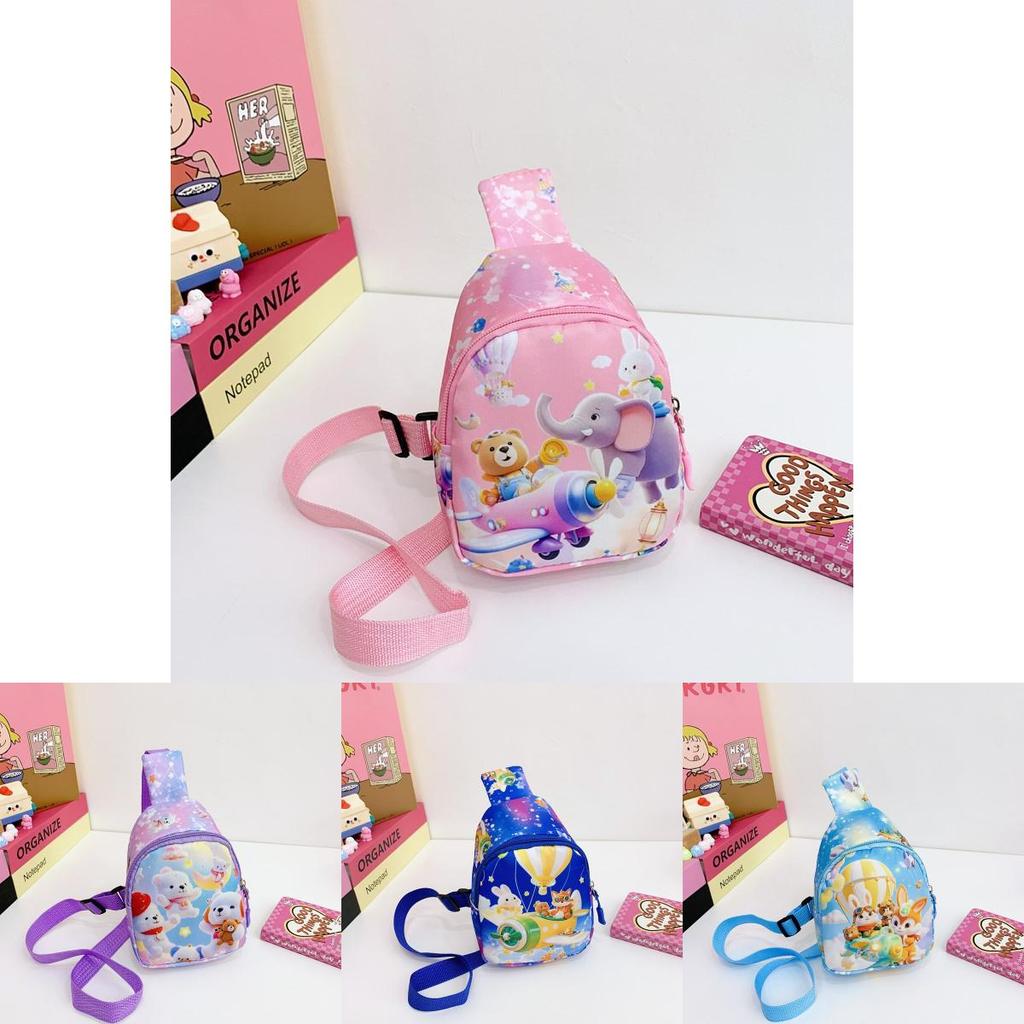 Cartoon Kids Chest Bag With Polyester Lining For Daily Use Suitable For Toddlers