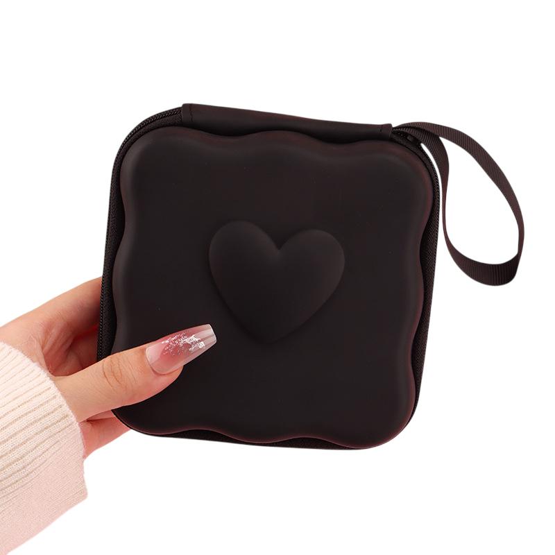 Portable Cable Protector Storage Bag Lovely Heart Knot Travel Storage Bag Cute Cable Charger Protector