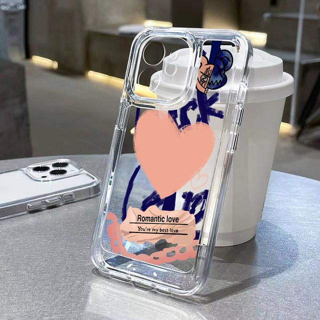 Husă de telefon drăguță Rubbit transparentă pentru Iphone 12 13 11 14 Pro Max 7 8 Plus Xs Max X Xr Se 2020 2022 Crystal Abstract Husă din spate moale