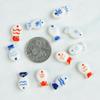 Fun Ceramic Loose Beads Hand-painted Japanese Fish Double-sided Handmade DIY Earrings Bracelet Necklace Jewelry Accessories Materials