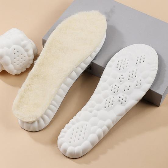 Meleg Gyapjú Talpbetétek Téli Bolyhos Cipőbetétek Puha Légáteresztő Cserélhető Belső Talp Női Férfi Cipőkhöz Csizmák Papucsok