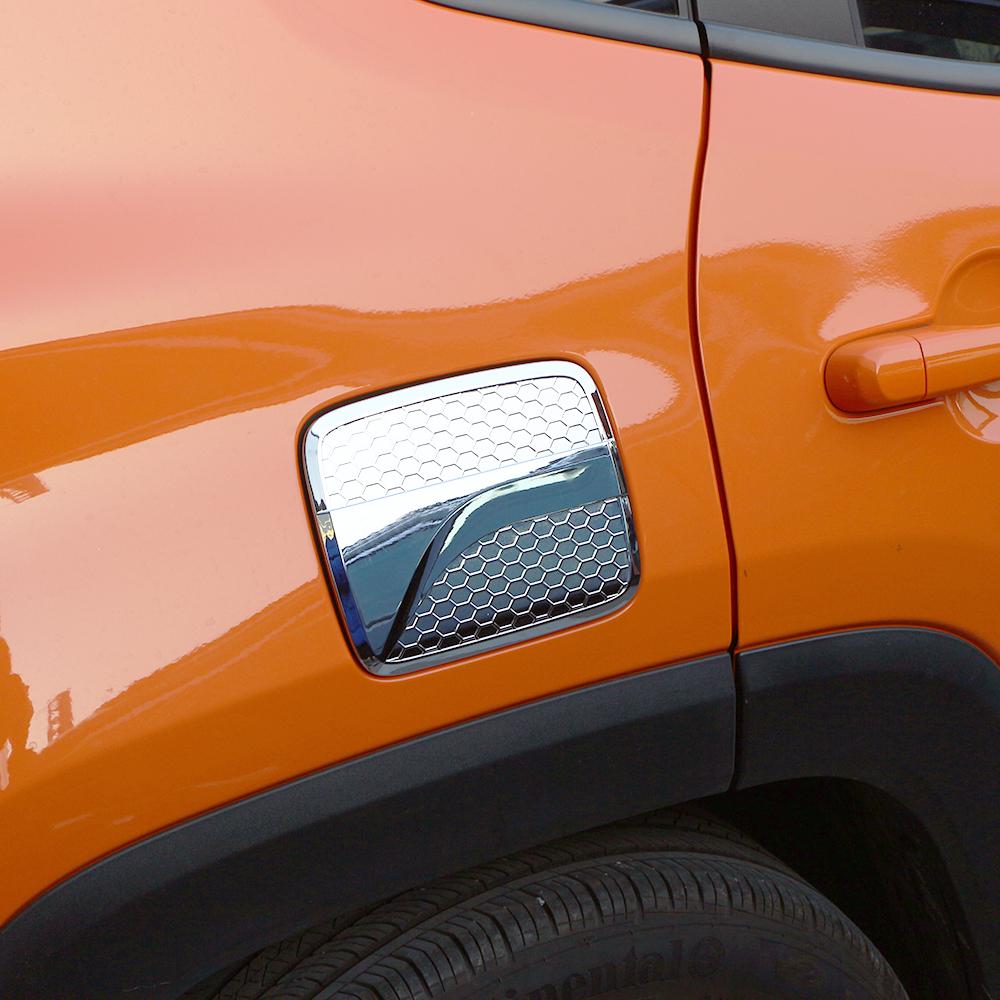 For Jeep Renegade 2014 - 2025 Car Fuel Tank Cap Cover Gas Tank Protective Trim Sticker Car-Styling ABS Chrome Accessories