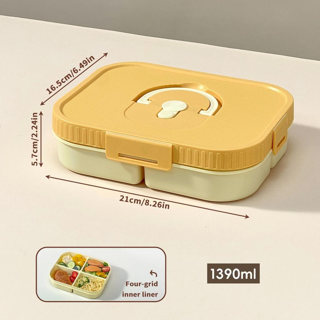 Reusable Plastic Lunch Container With Compartment Portable Sealed Lunch Box School Picnic Fruit Salad Bento Box Microwave Safe