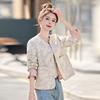 Light coat women's spring and autumn new unique super good-looking temperament thin short top