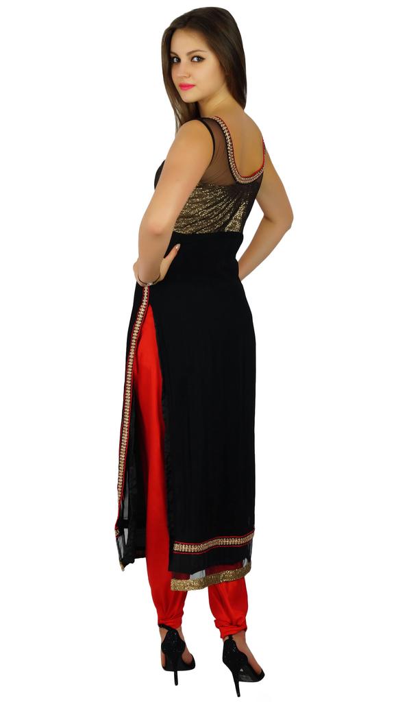 Atasi Womens Straight Salwaar Kameez with Dupatta Readymade Party Custom