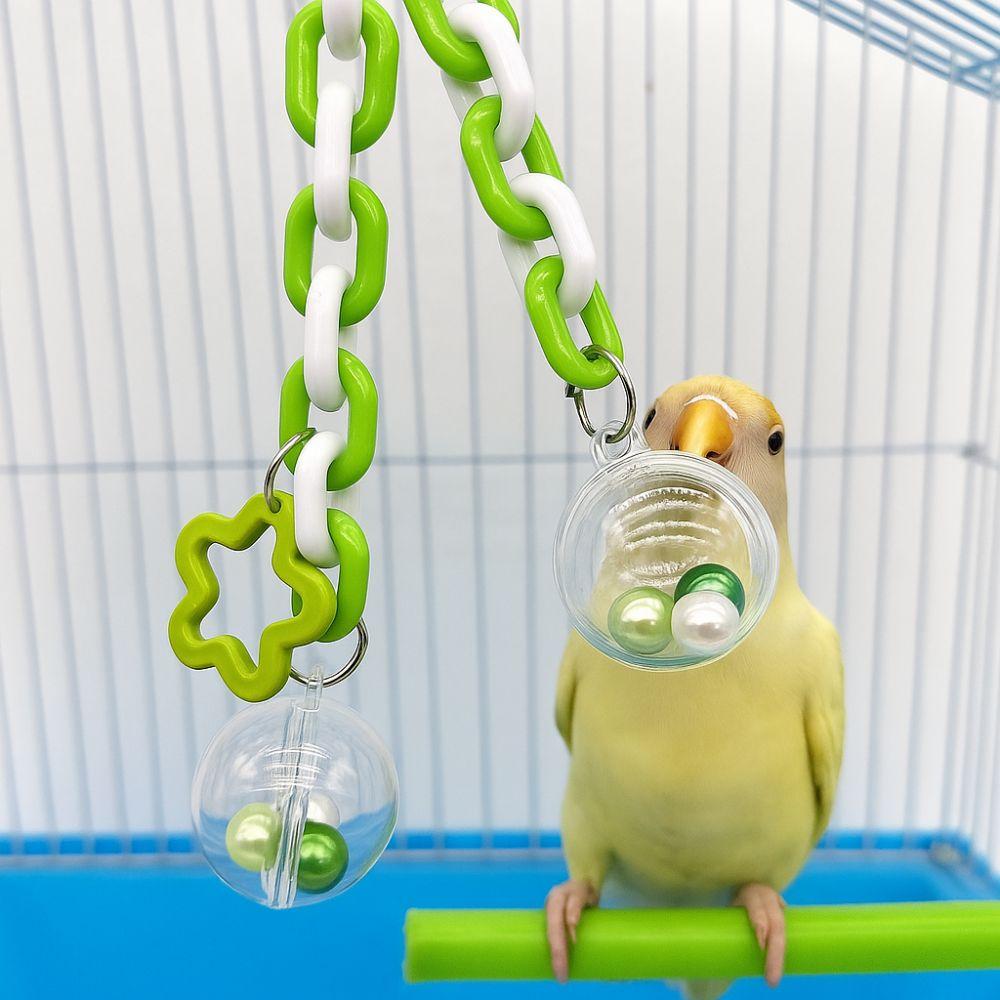 Colorful Parrot Hanging Ball Toy Bite Resistant Bird Birdcage Climbing Ladder  Interactive