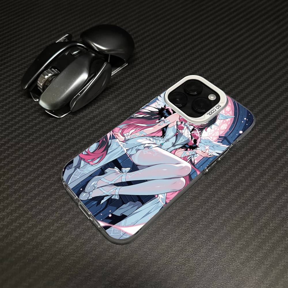 

Чехол для телефона Genshin Impact Коломбина Для iPhone 17 16 15 14 13 12 11 Pro Max Plus Цвет Серебряный Чехол iPhone 14pro max