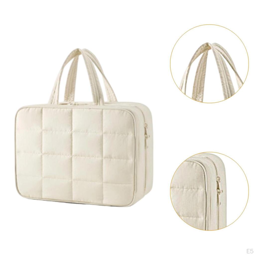 Cosmetic Bag Accessories Case Fold for Women Zipper Closure Portable Versatile Large