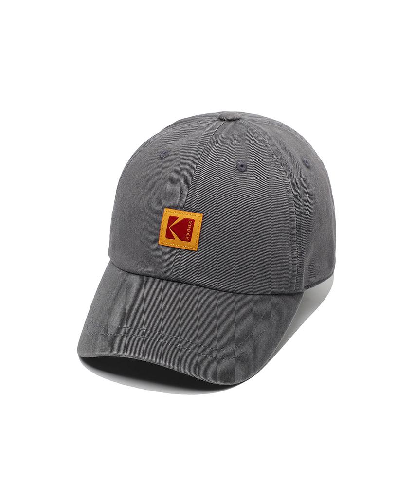 KODAK Relax Fit Square Logo Ball Cap Grey