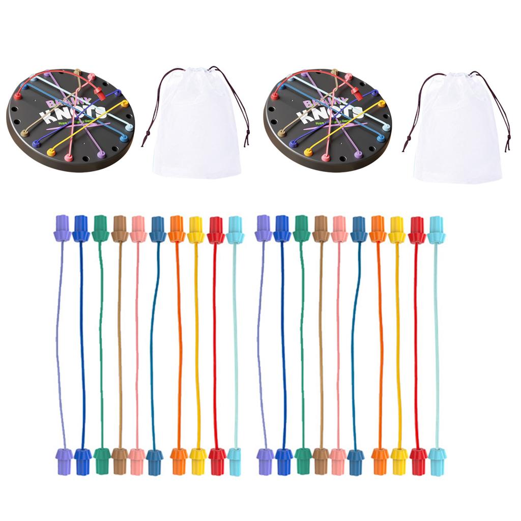 1/2/3 Zestawy Gra logiczna Brainy Knots Rozplątywanie liny Myślenie logiczne Skręcona lina Wyzwanie Gra planszowa Dzieci Dorośli Edukacyjna Elastyczna lina Rozplątywanie Zabawka