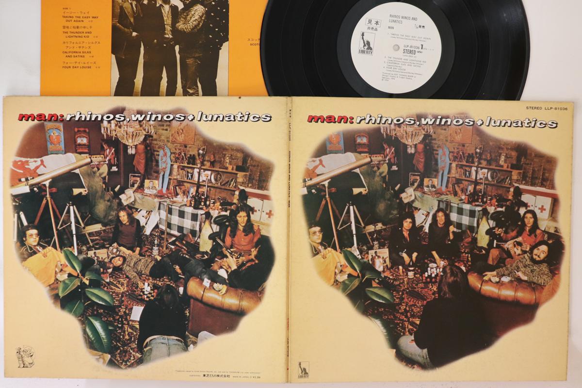 

LP Пластинка MAN Носороги Вино и Лунатики LLP81036PROMO LIBERTY 1974 Япония Рок Б/У