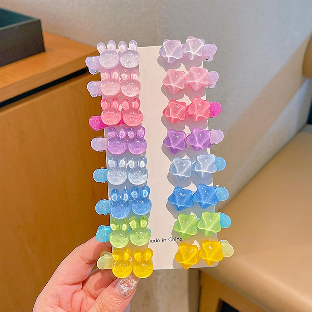 

Набор заколок для волос в форме сердца со звездами конфетного цвета, милые простые мультяшные челки, заколки для волос, аксессуары для укладки волос для детей 03