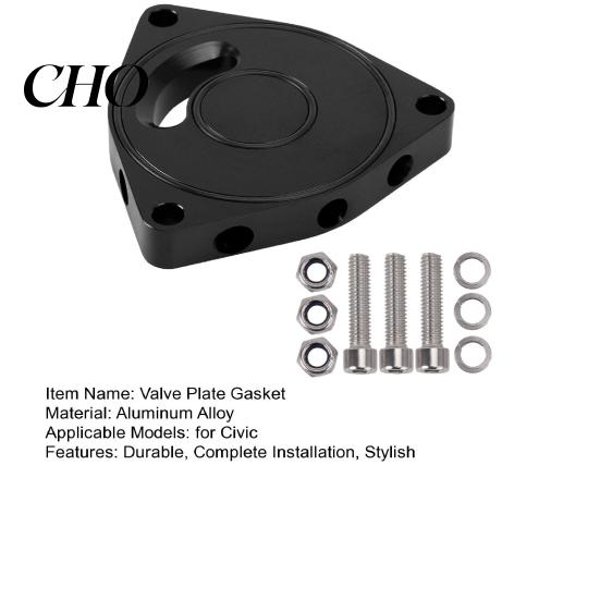Precise Fit Turbo Valve Gasket BOV Plate for Honda Civic 2015-2021 1.5T, Embedded Rubber Turbocharger Aluminum Blow Off Replacement, Exhaust Seal High