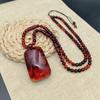 Blood Amber Bracelet: High-End Unisex Second Generation with Full Blood Honey Amber