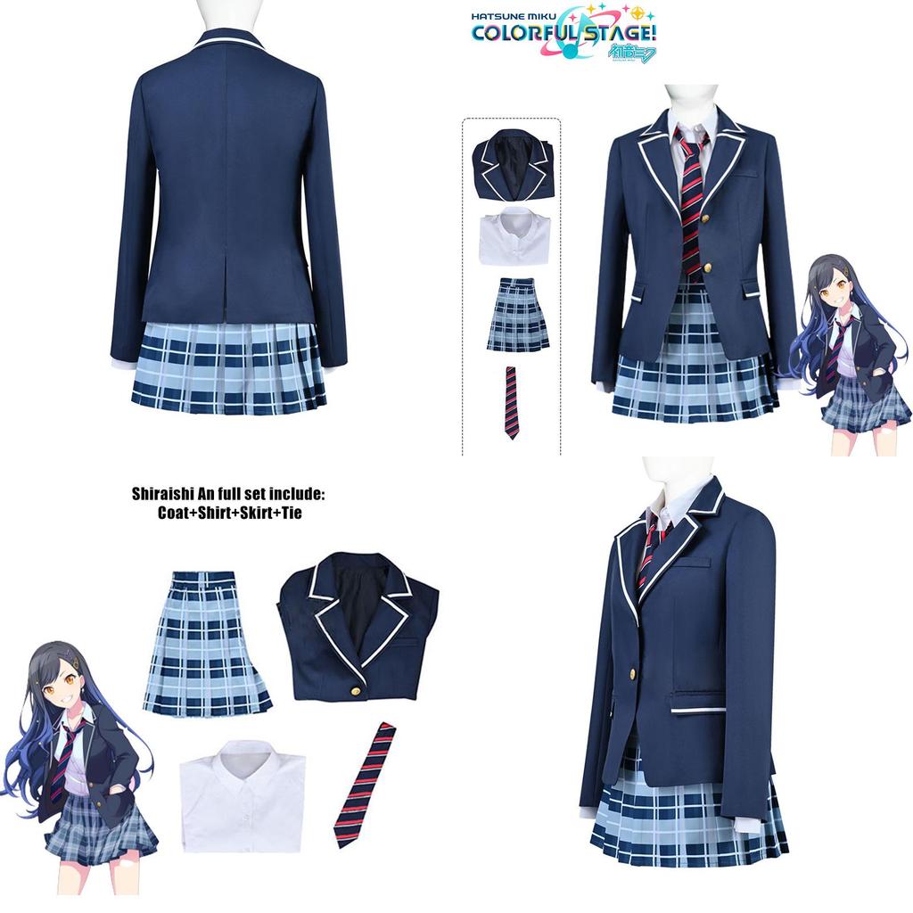 Shiraishi An Kusanagi Nene Cosplay Costume School Uniform Outfit For Carnival