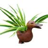F26C Cute Duck Flower Pots Garden Statue Garden Sculpture Animal Succulents Planter Cute Duck Planter Garden Outdoor Decors