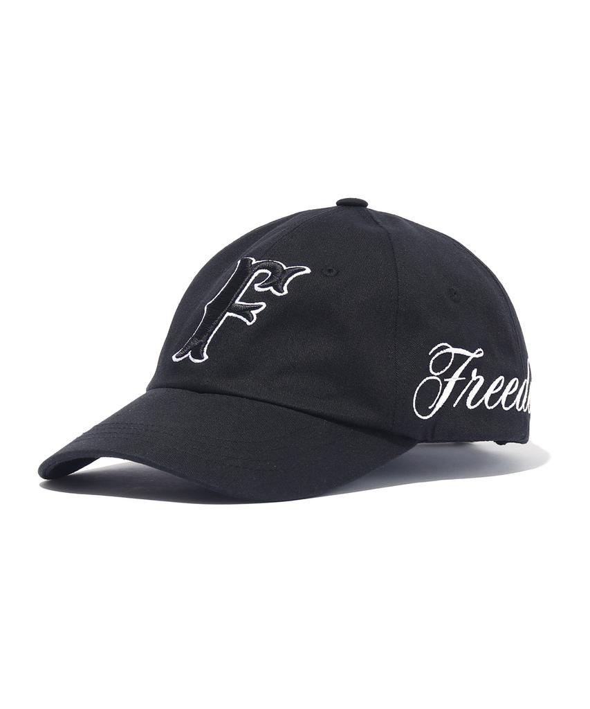 FREEDOM Big Logo Side Script Ball Cap (Black)