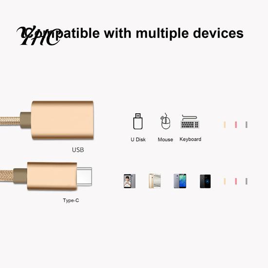 OTG Converter Cable Quick Transmission Stable Output Universal Mini Plug Play USB Type-C Micro Adapter for Laptop Compact