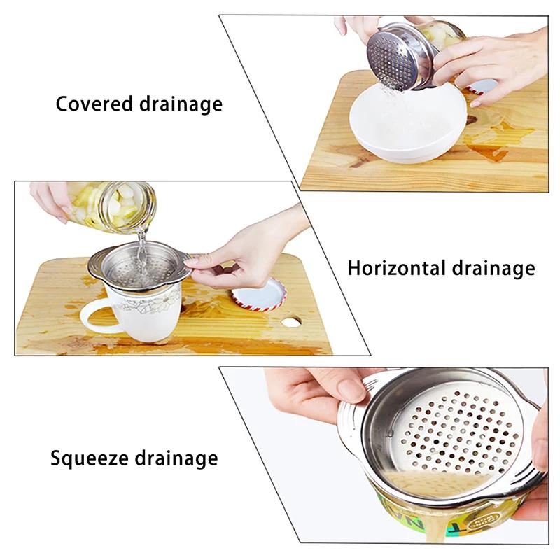 Stainless Steel Can Strainer, Tuna Strainer, Canning Colander, Food Strainer, Oil Drainer, Kitchen Vegetable Fruit