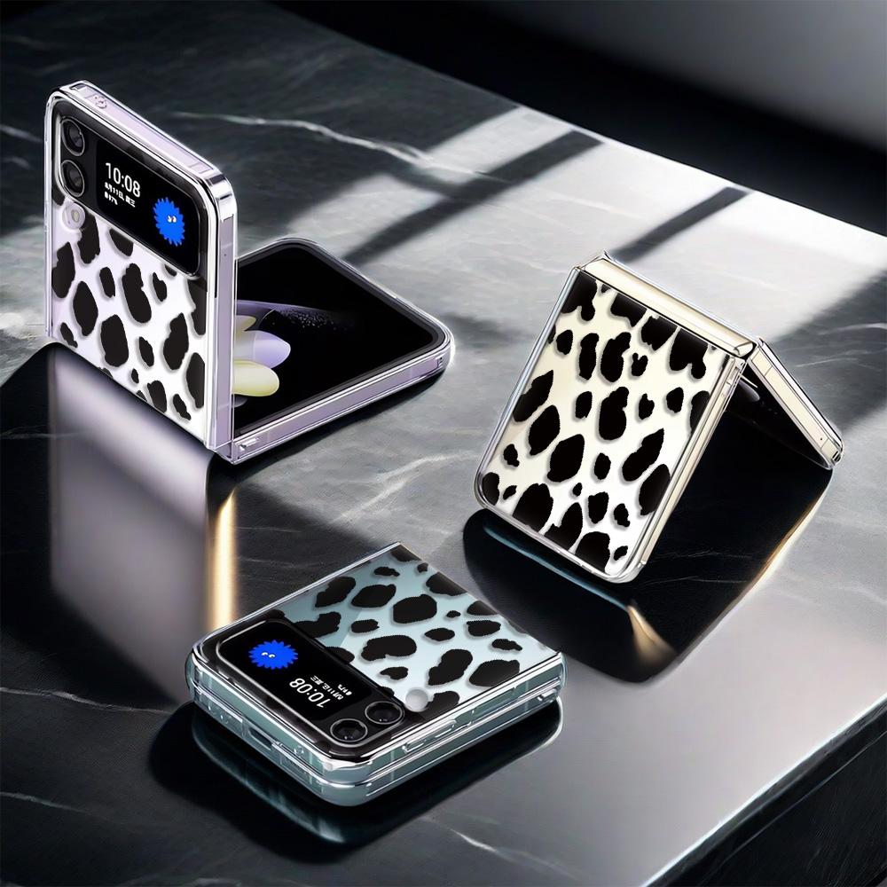 Golden Leopard Print F711 Phone Case For Samsung Z Flip 3 4 5 6 Cases Funda For Samsung Z FLIP 3 4 5 6 Cover Case Funda Coque