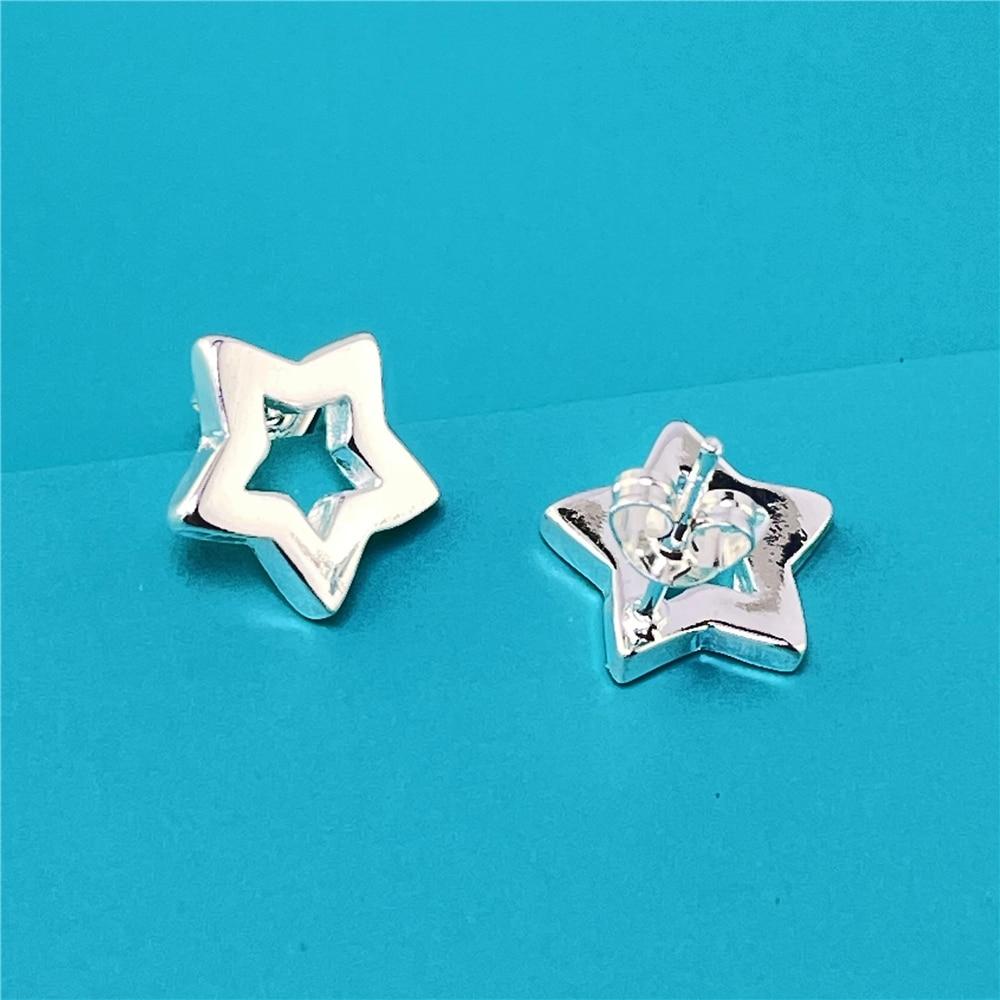 925 Sterling Silver Earrings Five -Pointed Star Earrings For Women Charm Jewelry Gifts